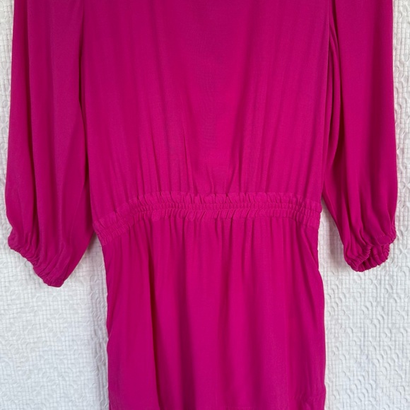 Farm Rio Allegris Fuscia Tie Front Flutter Dress SZ 8 NWT - Picture 9 of 10